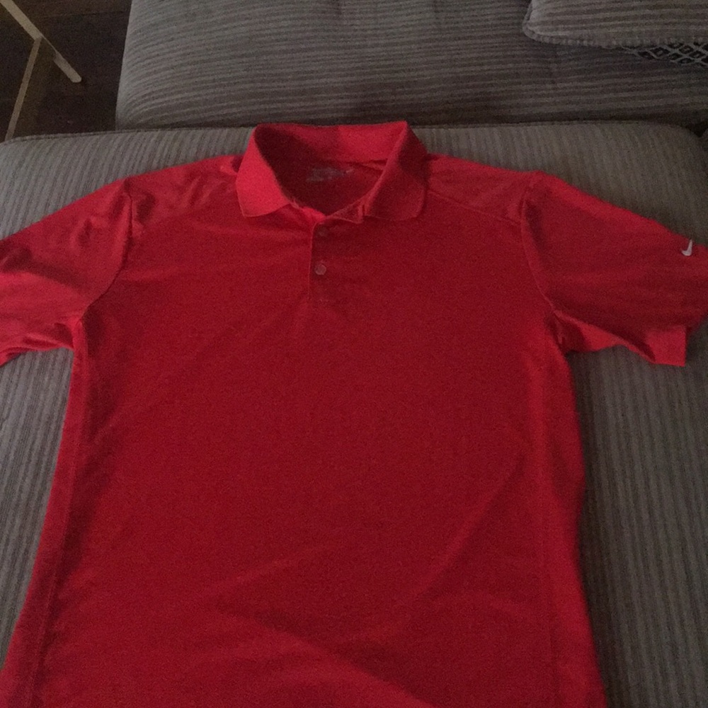 Nike polo golf shirt red